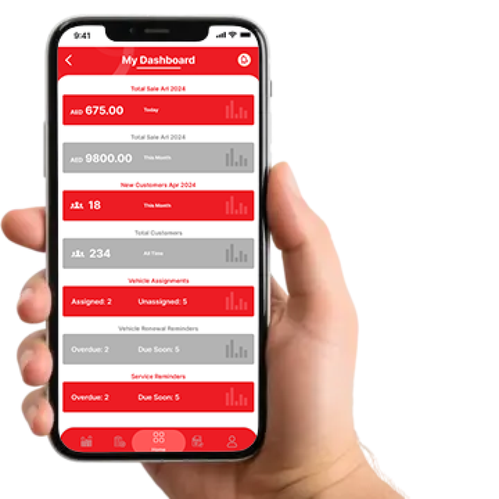 Appic Garage app shown on a smartphone